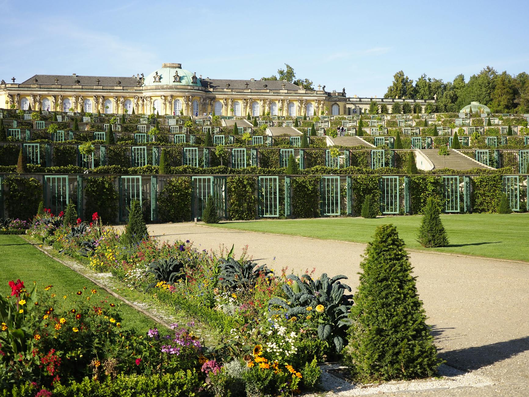 garden in sanssouci palace in potsdam